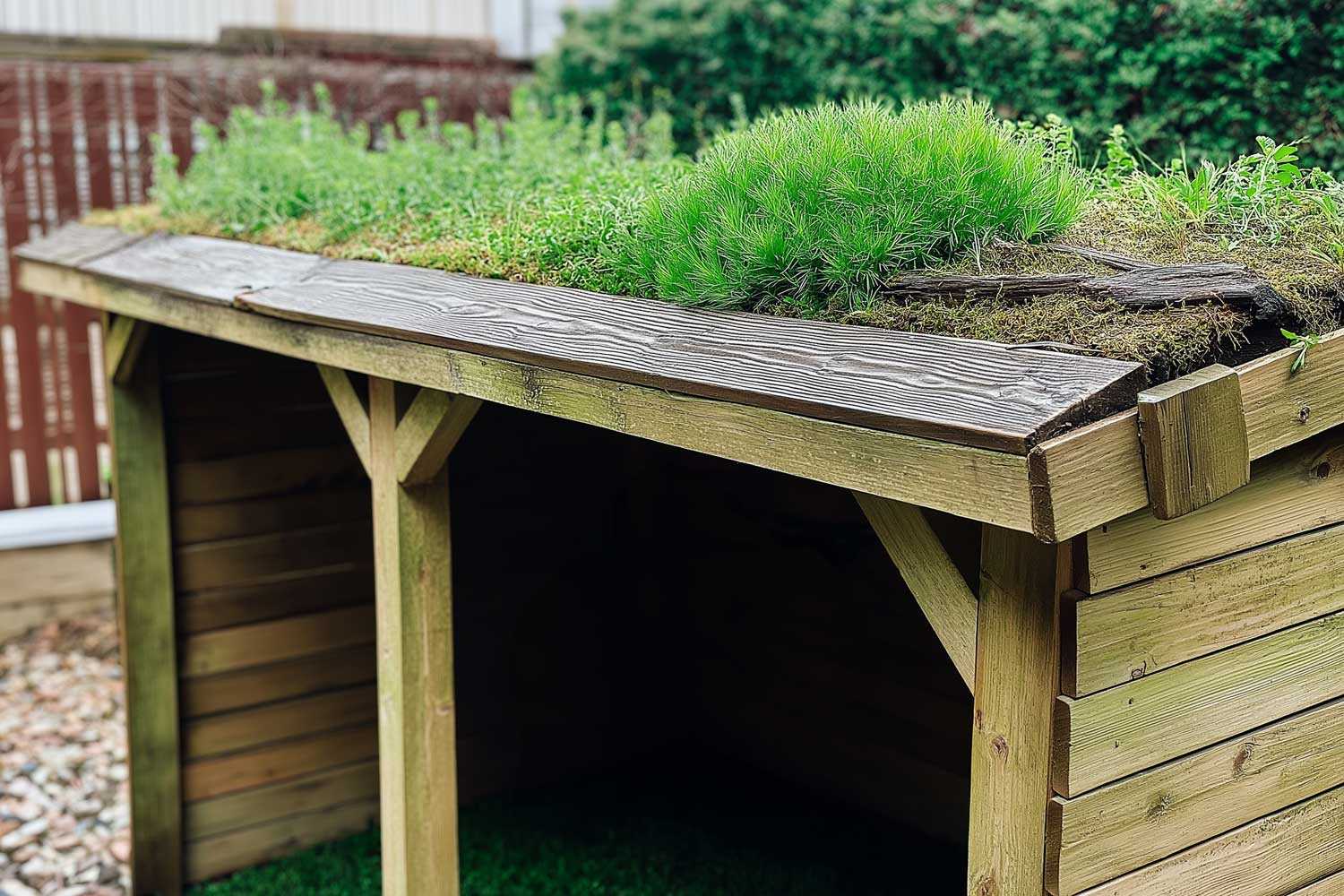 e-gardens custom-built bike sheds with green live roof
